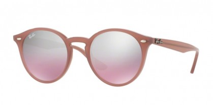 Ray-Ban 0RB2180 ROUND 6229/7E Opal Antique Pink - Pink Mirror Silver Gradient