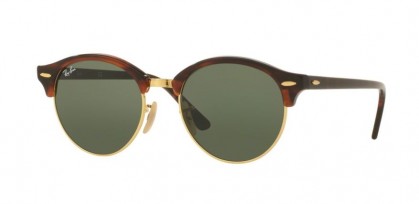 Ray-Ban 0RB4246 CLUBROUND 990 Red Havana - Green
